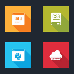 set page with a 404 error books about programming vector image