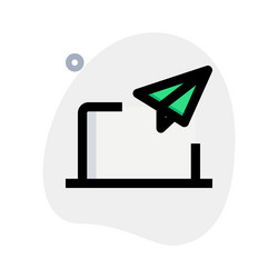using laptop to send an email or message vector image