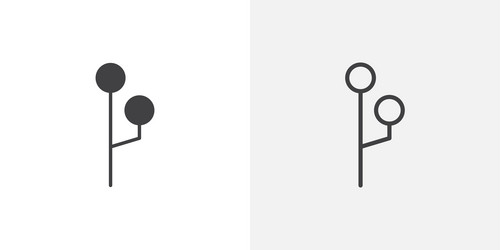 code branch icons in black fill and liner versions vector image