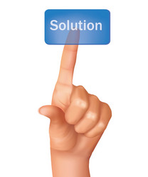 Learn Solution Button Push vector image