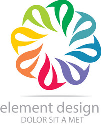 Spin colorful element design symbol icon vector