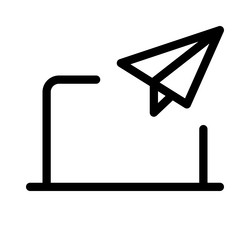 using laptop to send an email or message vector image