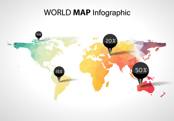 Abstract World Map with Points vector image