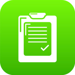 Check list icon green vector