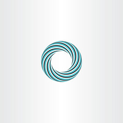 Circle abstract icon logo sign rotation vector