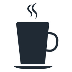 Paper cup silhouette black and white icon design Vector Image