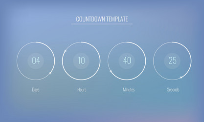 part of the user interface clock countdown vector image