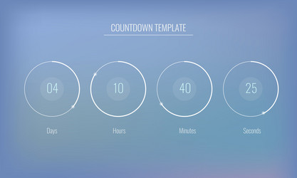 part of the user interface clock countdown vector