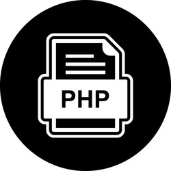 php file document icon vector image