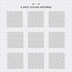 abstract black square dots mesh stylish pattern vector image