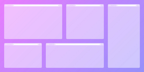 blank transparent web browser window with toolbar vector image