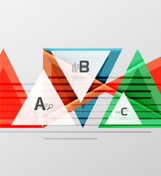 Color triangles background design vector