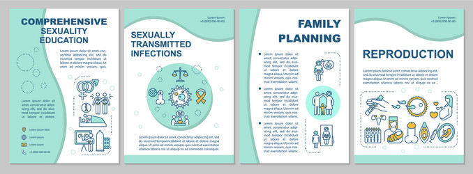 comprehensive sexuality education brochure vector