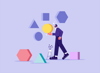 concept of logical task logic puzzle analytical vector image