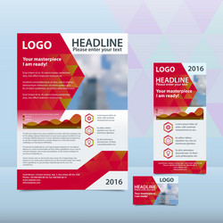 red annual report with the pattern of triangles vector image