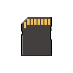 sd memory card cartoon vector