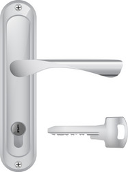 Door handle and a key vector