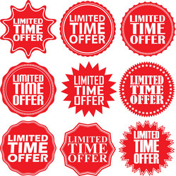 limited time offer red label vector