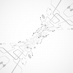Tech Circuit Network Background vector image