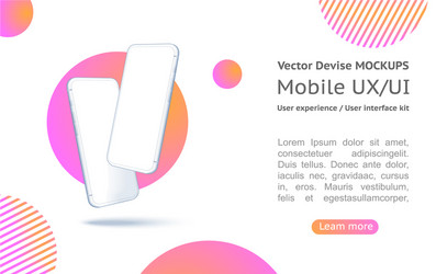 a conceptual mobile phone for user interface vector image