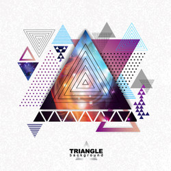 abstract hipster polygonal triangle background vector