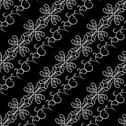 abstract seamless pattern with wavy line on black vector image