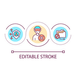 anti-hacking system loop concept icon vector image