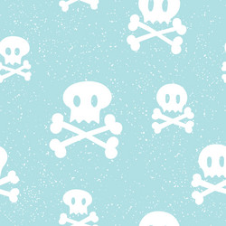 Crossbones pattern blue vector