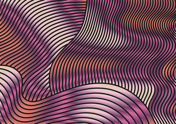 gradient pattern of wavy lines colorful vector image
