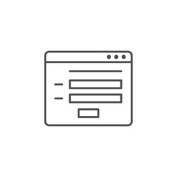 Online Form Icon - Survey & Feedback vector image