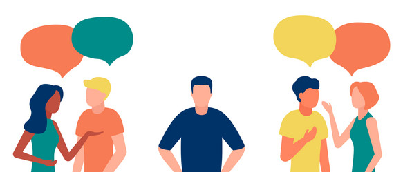 People Ignoring Introvert vector image