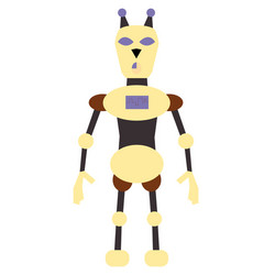 robot cat flat character isolated stock vector image