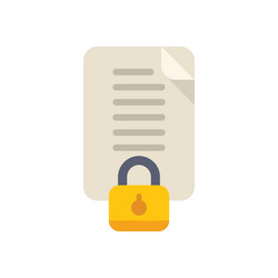 yellow lock securing important confidential data vector image