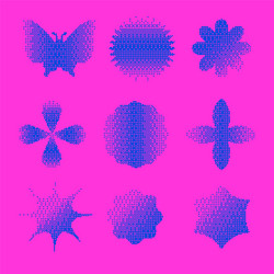 geometry wireframe shapes and grids set abstract vector image
