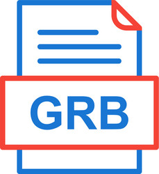 grb file document icon vector image