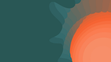 green to orange paper layers 3d abstract gradient vector image