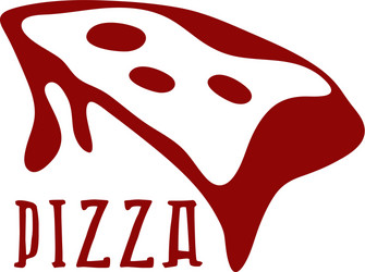 pizza slice with cheese design template vector image
