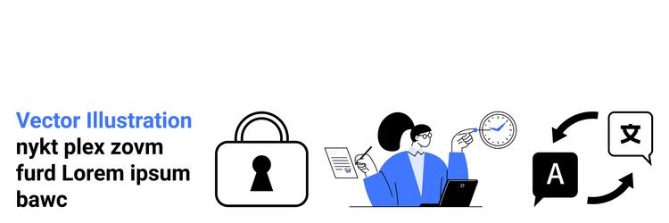 secure document handling with efficiency vector image