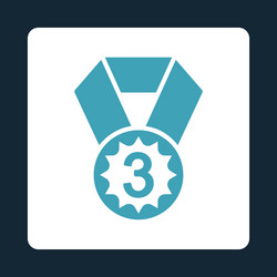 third place icon from award buttons overcolor set vector image