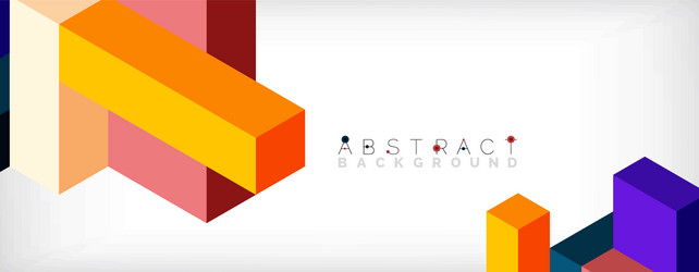 abstract background 3d cubes cubic elements vector image