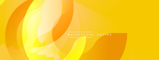 abstract yellow background overlapping curved vector image