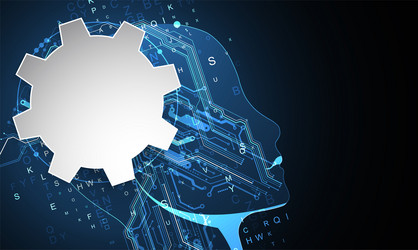 artificial intelligence technical background vector image