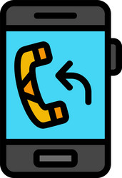 callback line filled style icon design vector image
