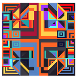 colorful geometric and curve background pattern vector image