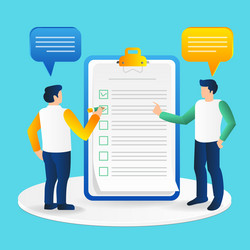 concept 3d isometric of discussion vector image