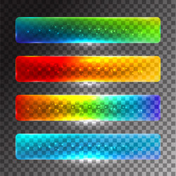 Glossy Colored Web Buttons vector image