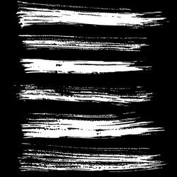 ink brush strokes set Vector Image