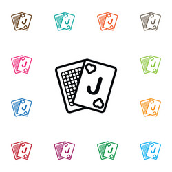 isolated deck icon game element can vector image
