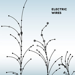 Wire grid trees made connected dots vector