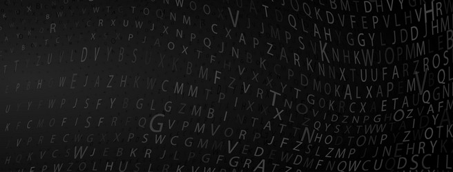 abstract halftone background of letters vector image